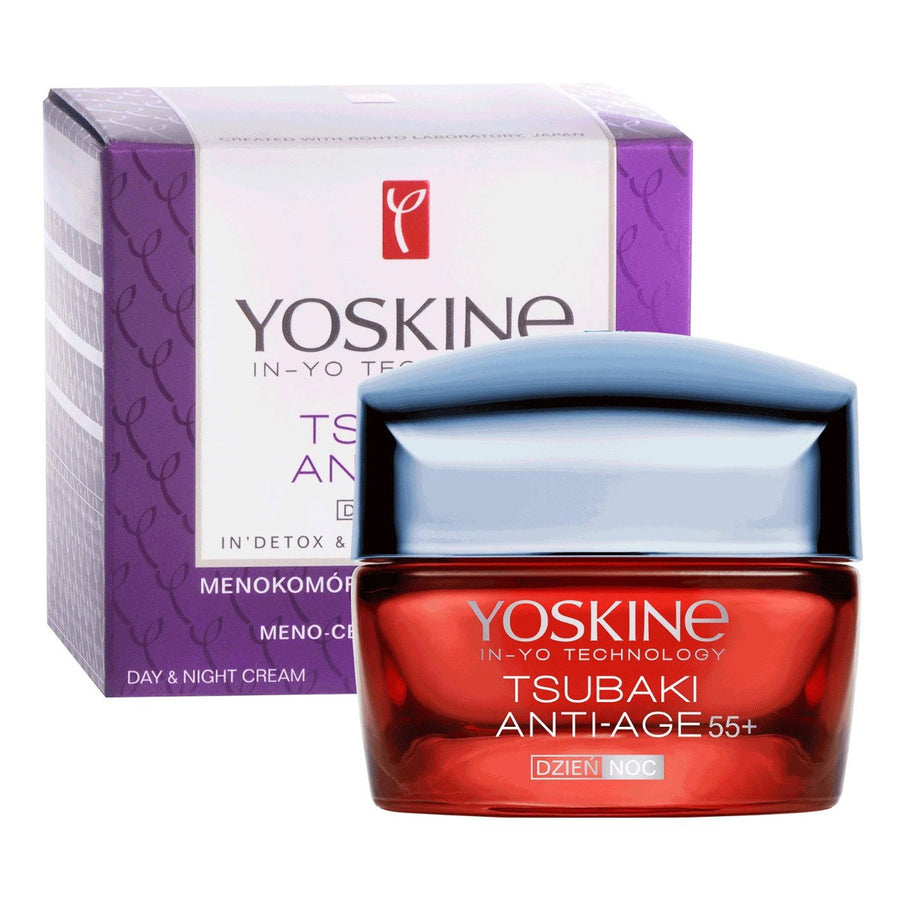 Yoskine, Tsubaki 55+, Anti-aging, Dag & Natt, Grädde, Ansikte, 50 ml
