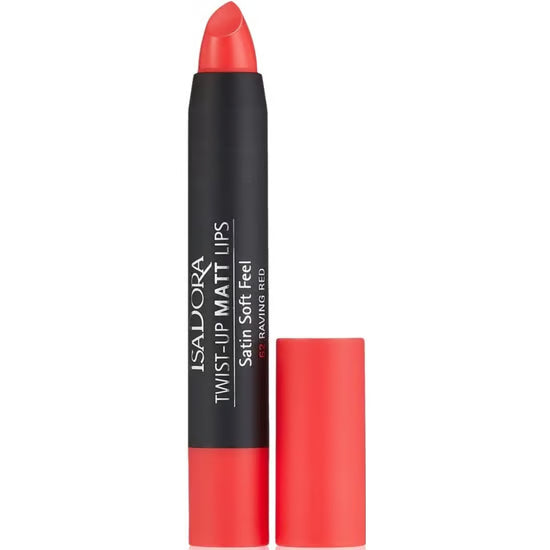 IsaDora, Twist-Up, Matt, Krämigt läppstift, 62, Galna röd, 3.3 g