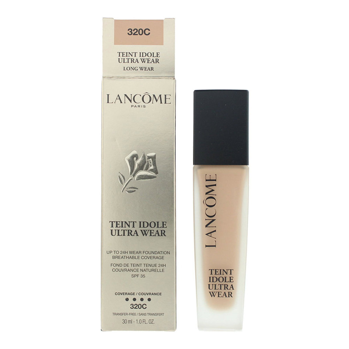 Lancome, Teint Idole Ultra Wear, Naturlig täckning, Flytande foundation, 320C, SPF 35, 30 ml