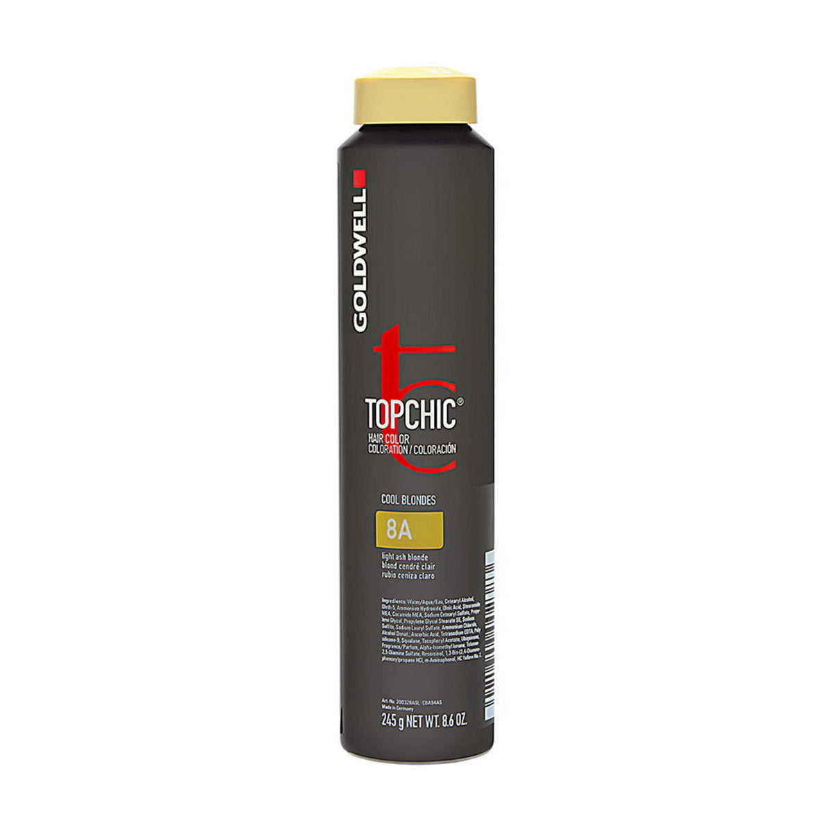 Goldwell, TopChic, Permanent hårfärg, 8A Light Ash Blonde, 250 ml