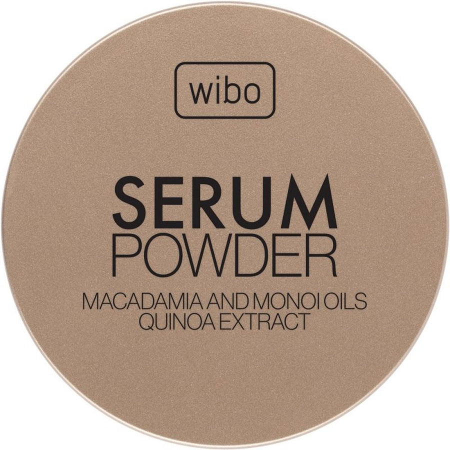Wibo, Serum Powder Macadamia, Quinoa, Absorberar olja, Löst fixeringspuder, Genomskinlig, 10 g