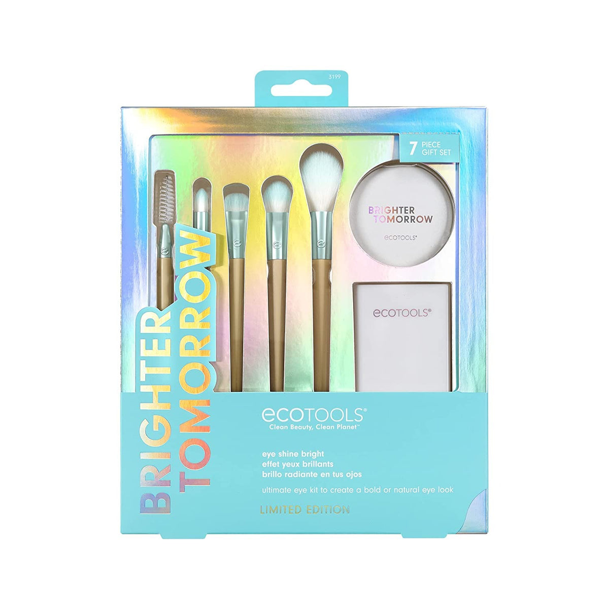 Brighter Tomorrow Set EcoTools: EcoTools, Pointed, Concealer Brush + EcoTools, Large, Eyeshadow Brush + EcoTools, Diffuse, Eyeshadow Brush + EcoTools, Precision, Highlighter Brush + EcoTools, Spoolie, Eyebrow Brush + Compact Mirror, Single-Sided + EcoT...
