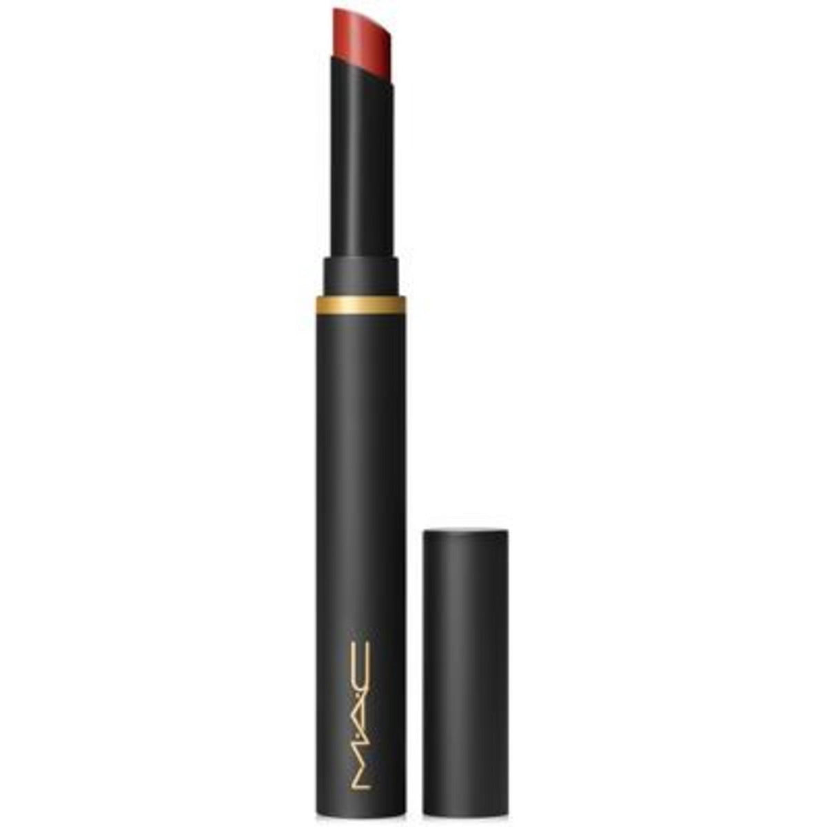 MAC, Powder Kiss Velvet Blur, Slim, Krämigt läppstift, 877, Devoted To Chili, 2 g
