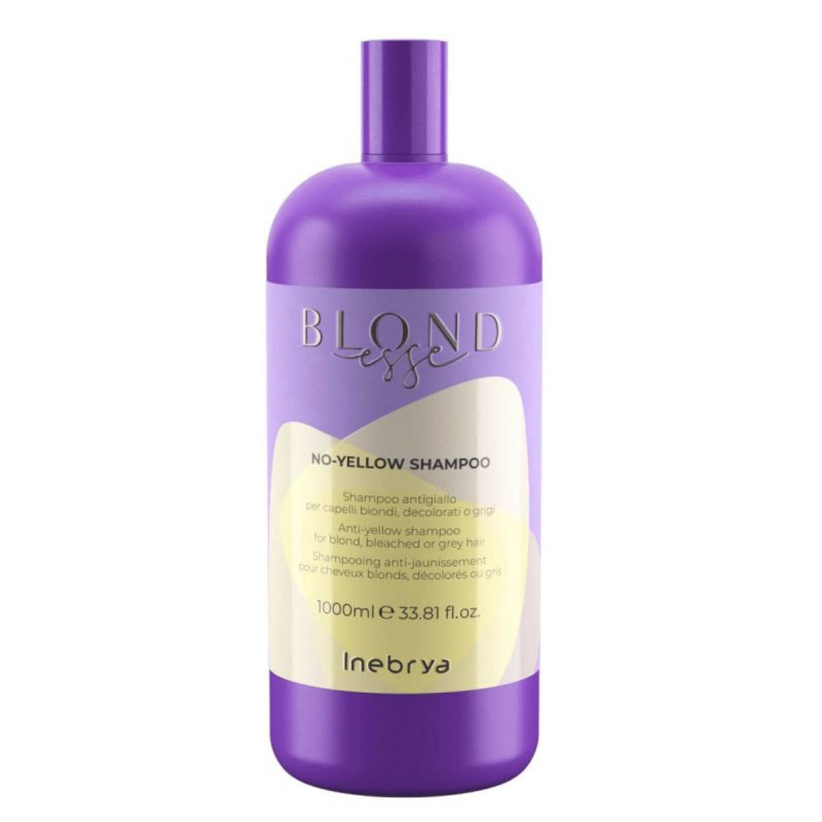 Inebrya, Blondesse No-Yellow, Vegan, Schampo efter färgning, 1000 ml