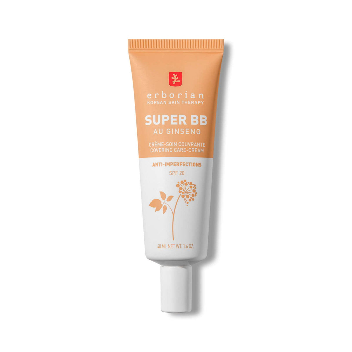 Erborian, Super BB, Ginseng, Hög täckning, BB-kräm, Dore, SPF20, 40 ml