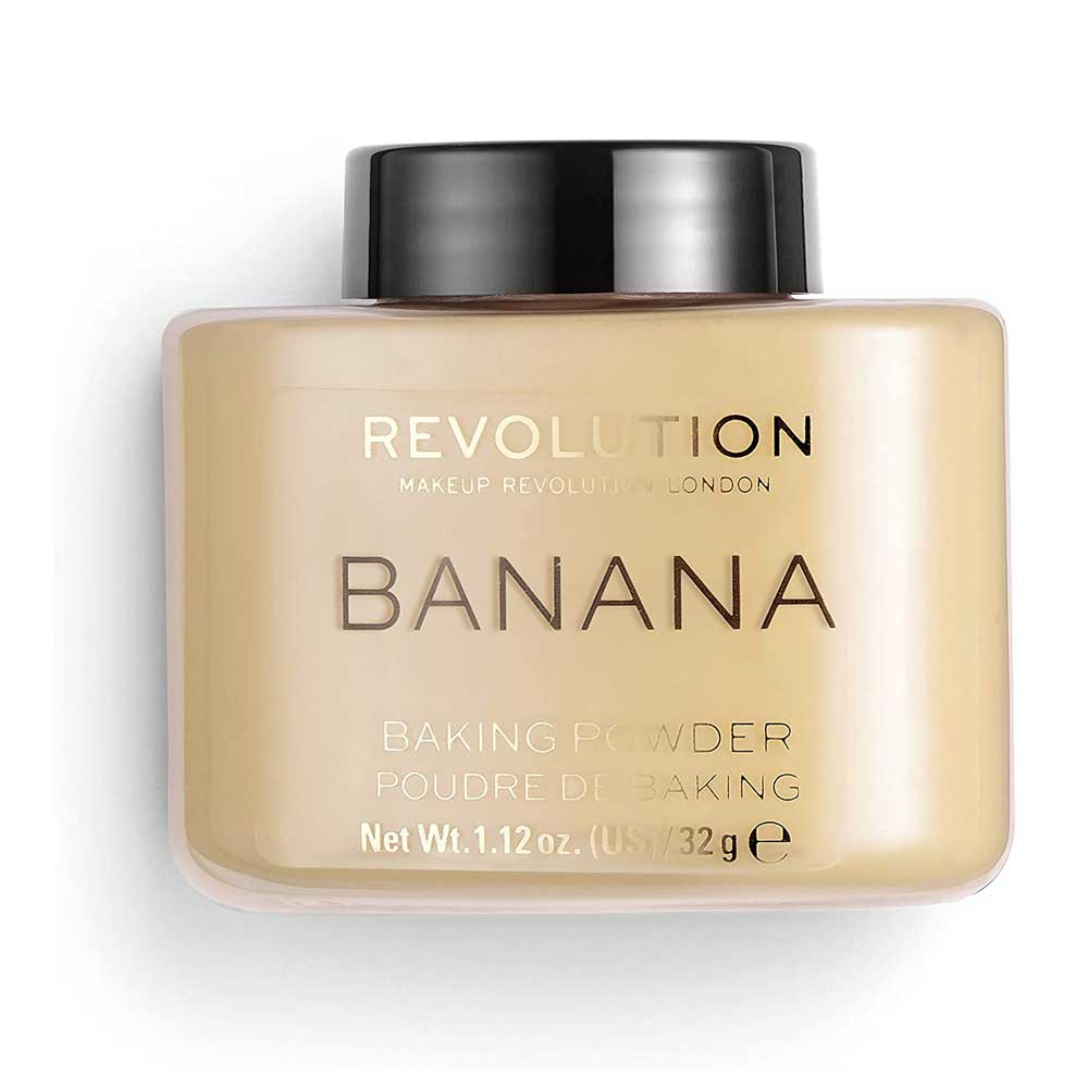 Makeup Revolution, Luxury, Fixa, Löst fixeringspuder, Banan, 32 g