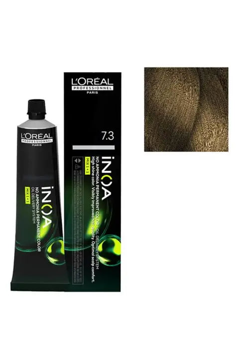 L'Oreal Professionnel, Inoa, Ammoniakfri, Permanent hårfärg, 7.3 , 60 ml