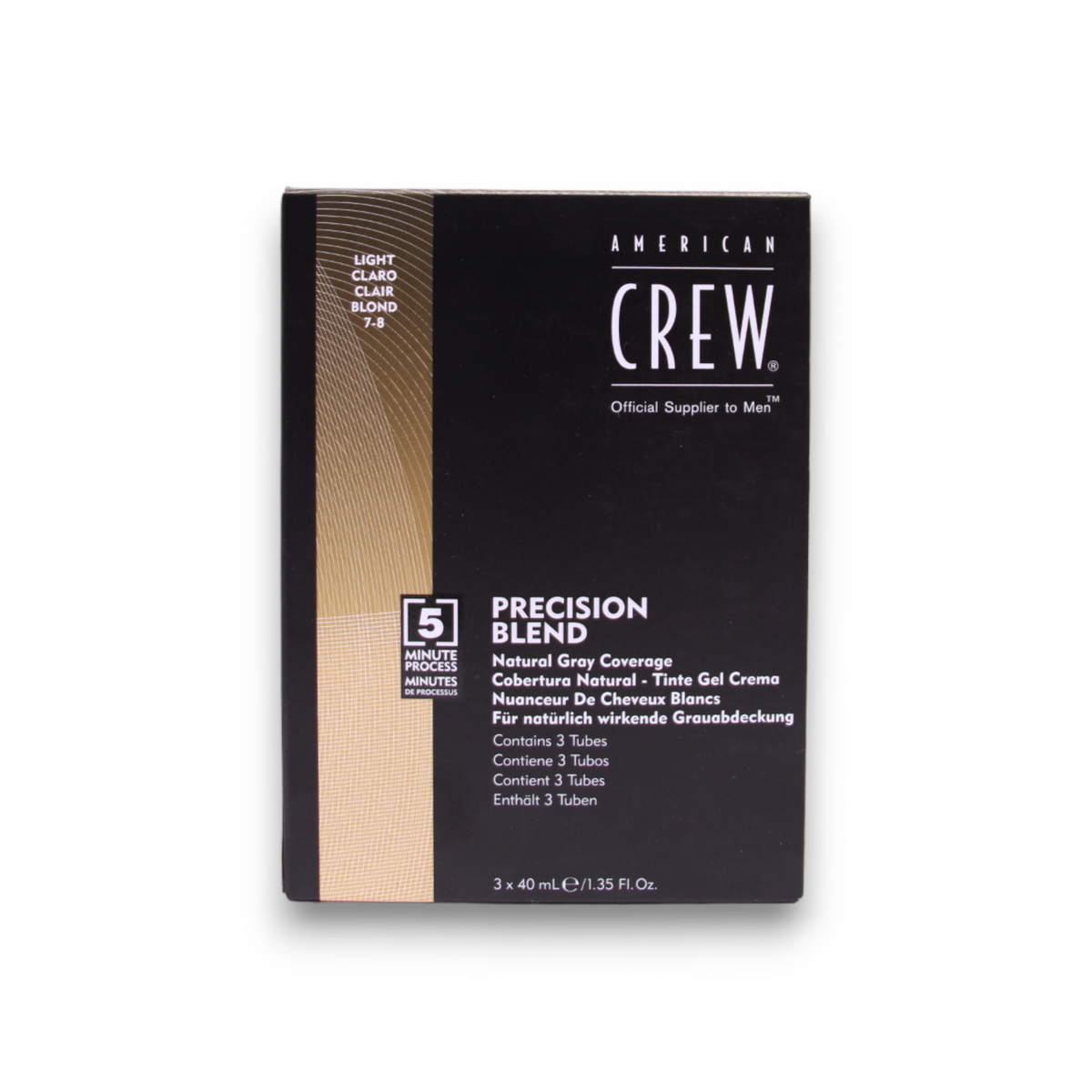 American Crew, Precision Blend, Semi-permanent hårfärg, 7-8 Light, 3x, 40 ml