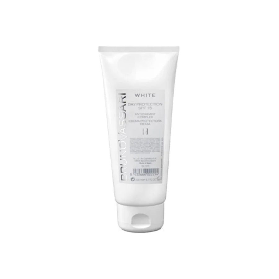 Bruno Vassari, White, Sol skydd, Dag, Grädde, För ansiktet, SPF 15, 200 ml
