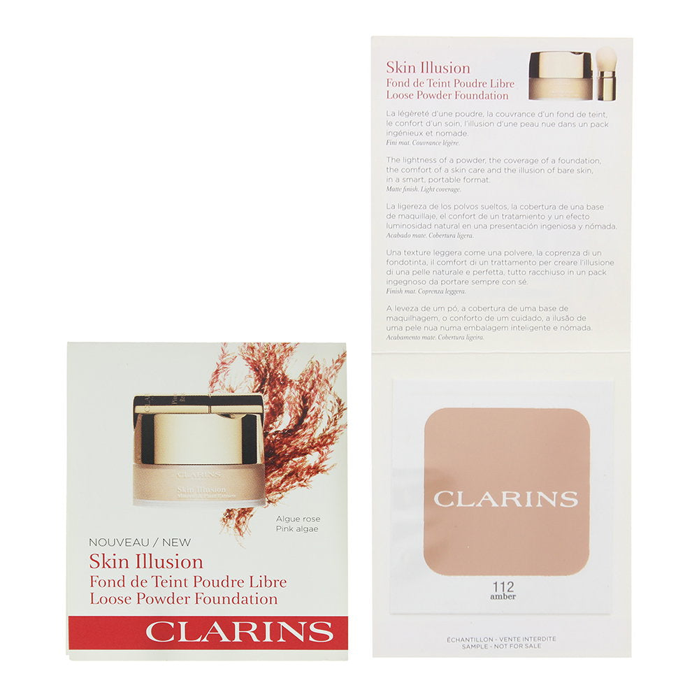 Clarins, Skin Illusion, Löst puderfoundation, 112, Bärnsten, *Prov