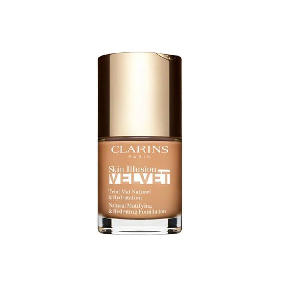 Clarins, Skin Illusion Velvet, Matt, naturlig finish, Flytande foundation, 108.5W, Cashewnöt, 30 ml