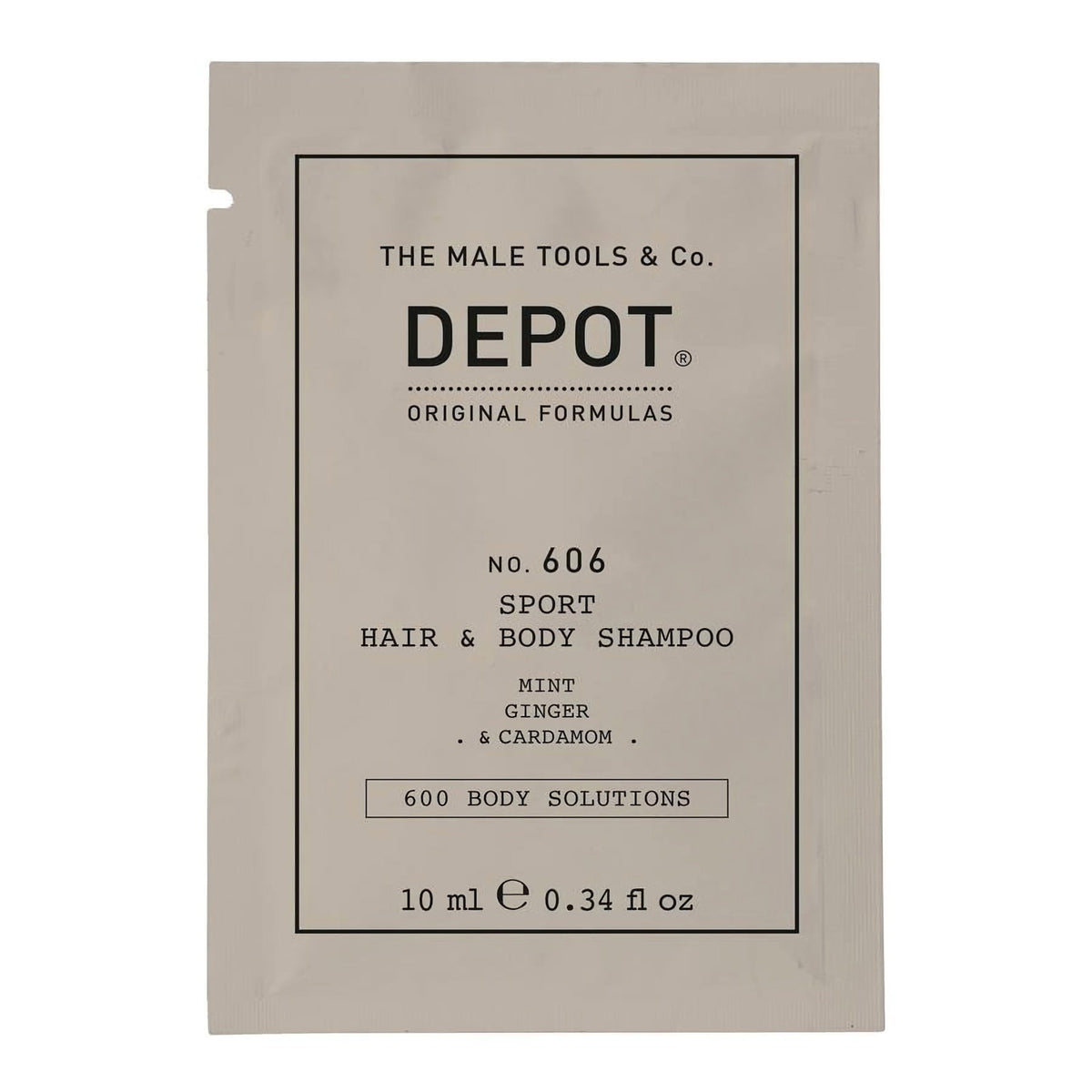 Depot, 600 Body Solutions  No. 606, Duschgel & schampo 2-i-1, Botaniskt komplex, 10 ml