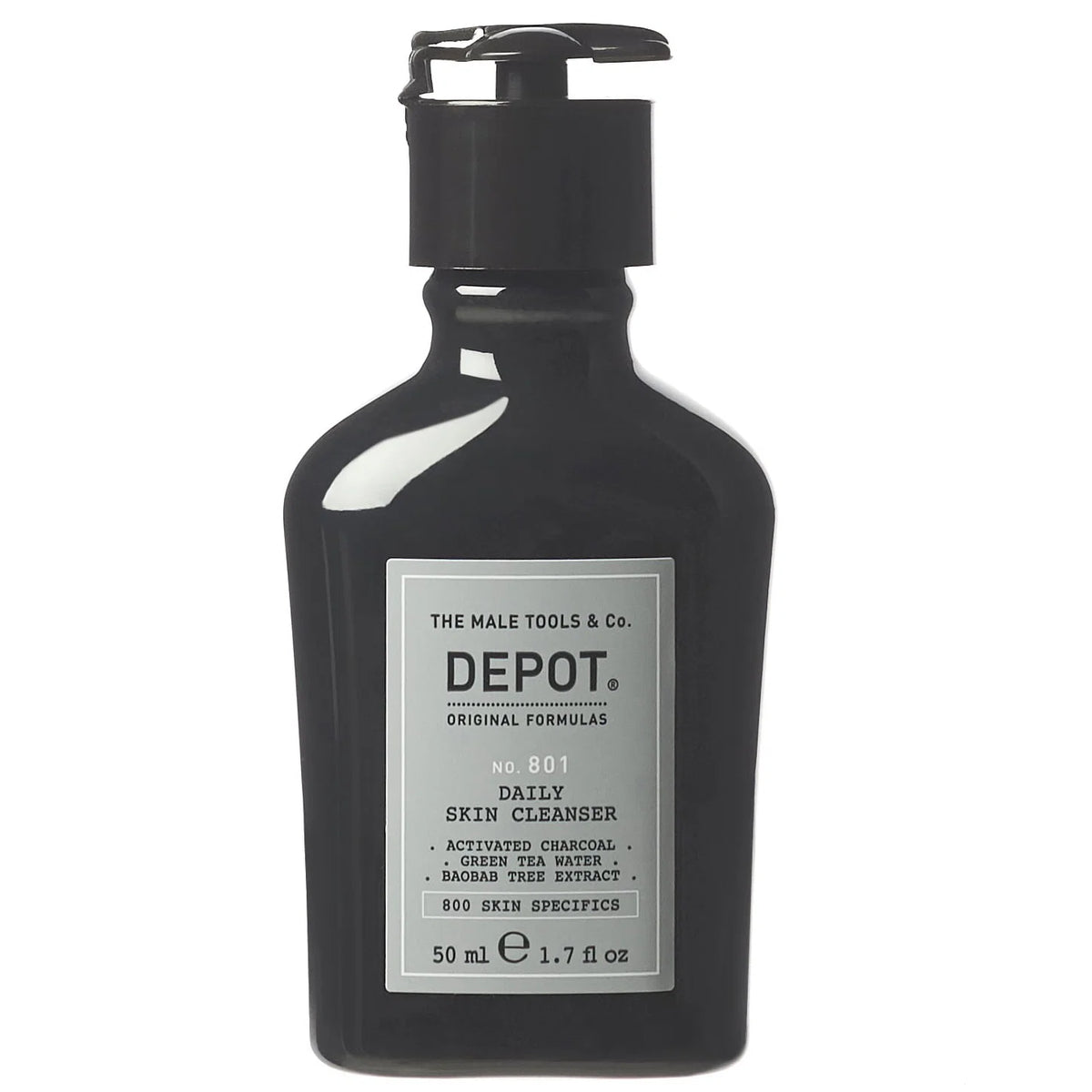 Depot, 800 Skin Specifics No. 801, Aktivt kol, Rengöringsgel, För ansiktet, 50 ml