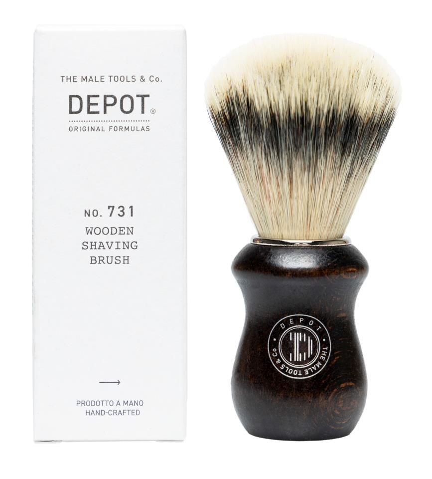 Depot, Accessories No. 731 Luxury, Trä, Ansiktsrakborste, Brun
