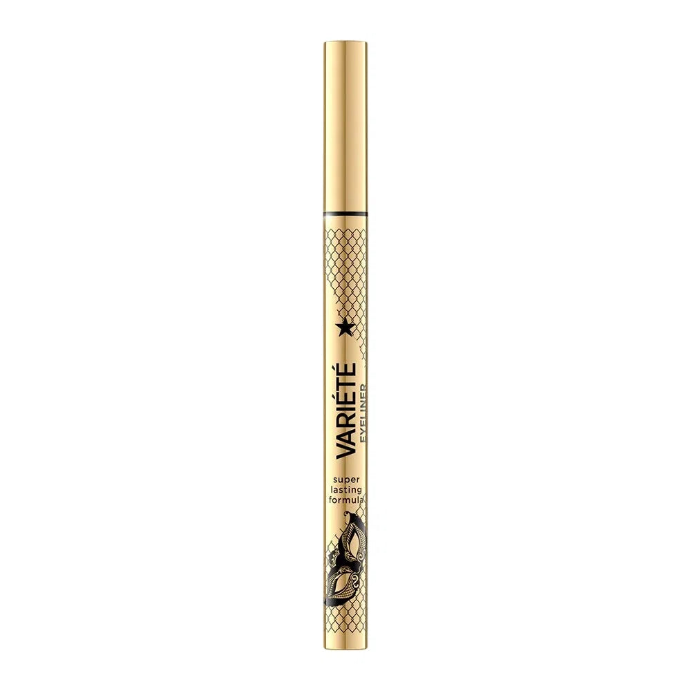 Eveline Cosmetics, Variete, Vattentät, Blyertspenna, Intens, Flytande eyeliner, Ultra svart, 4 ml