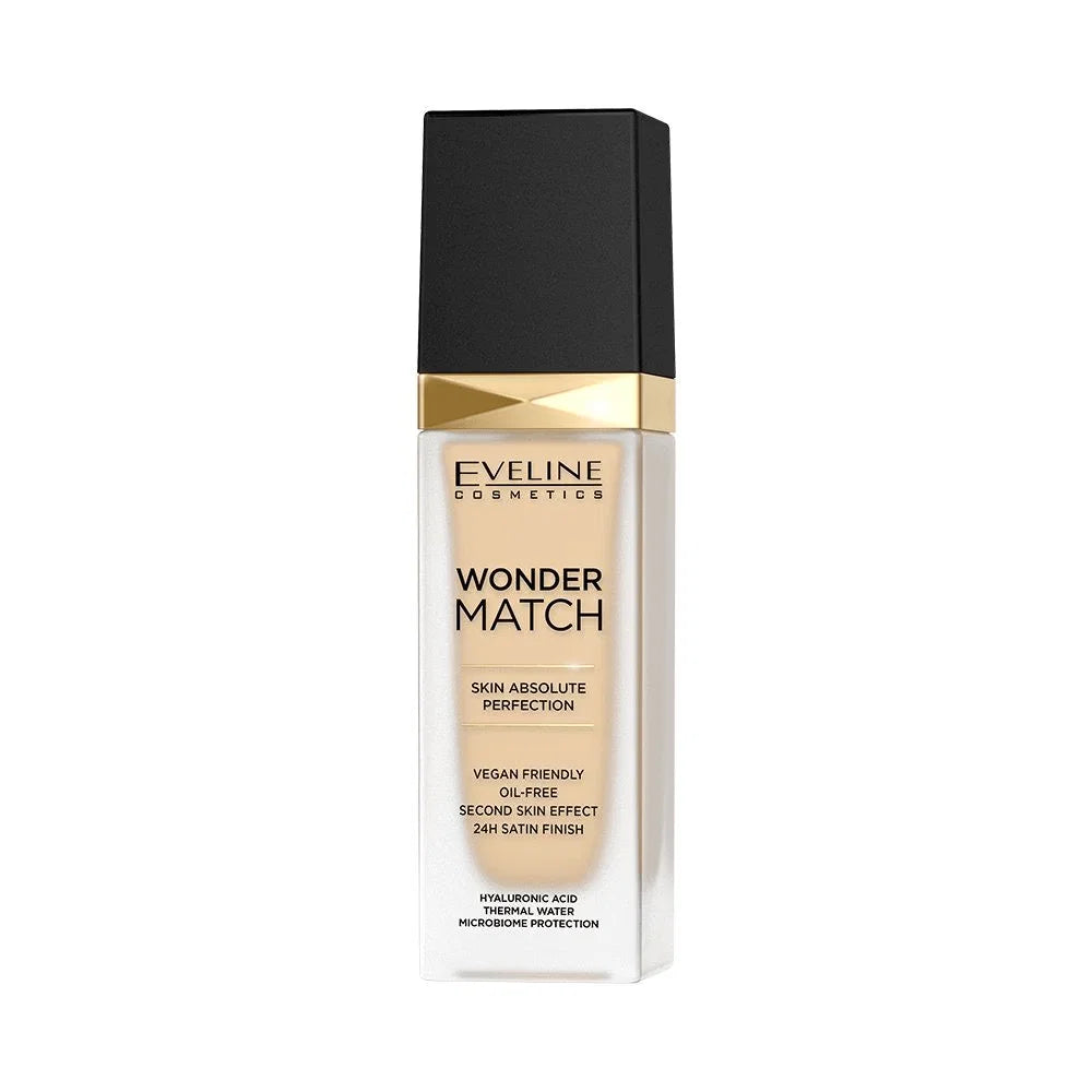 Eveline Cosmetics, Wonder Match Skin Absolute Perfection, Återfuktande, Flytande foundation, 05, Ljus porslin, 30 ml