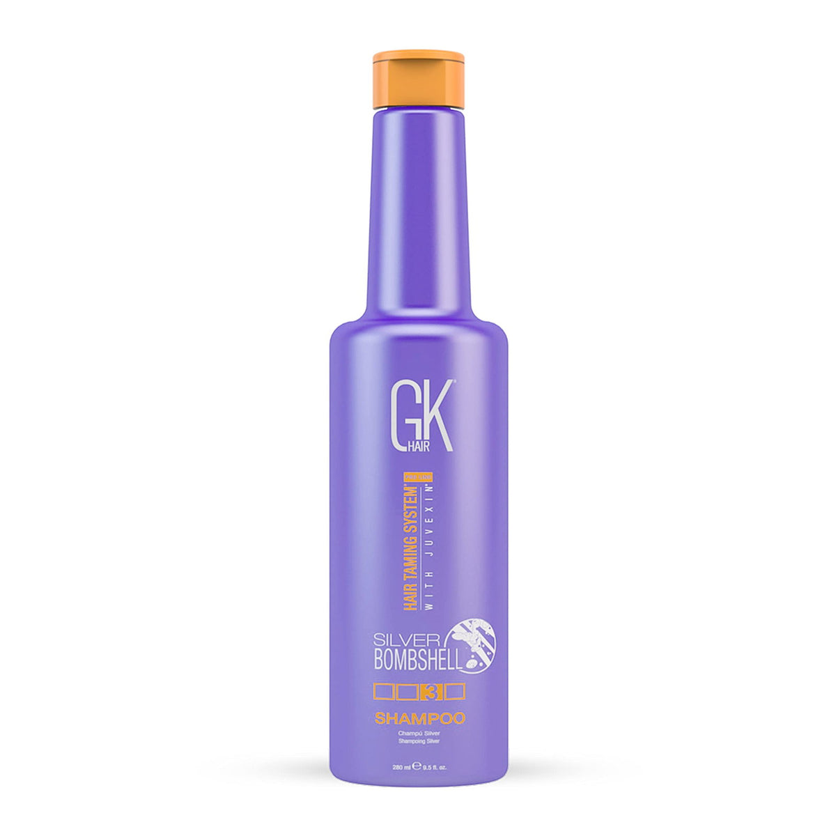 Global Keratin,  Silver Bombshell, Hårschampo, För neutralisering av gula toner, 280 ml