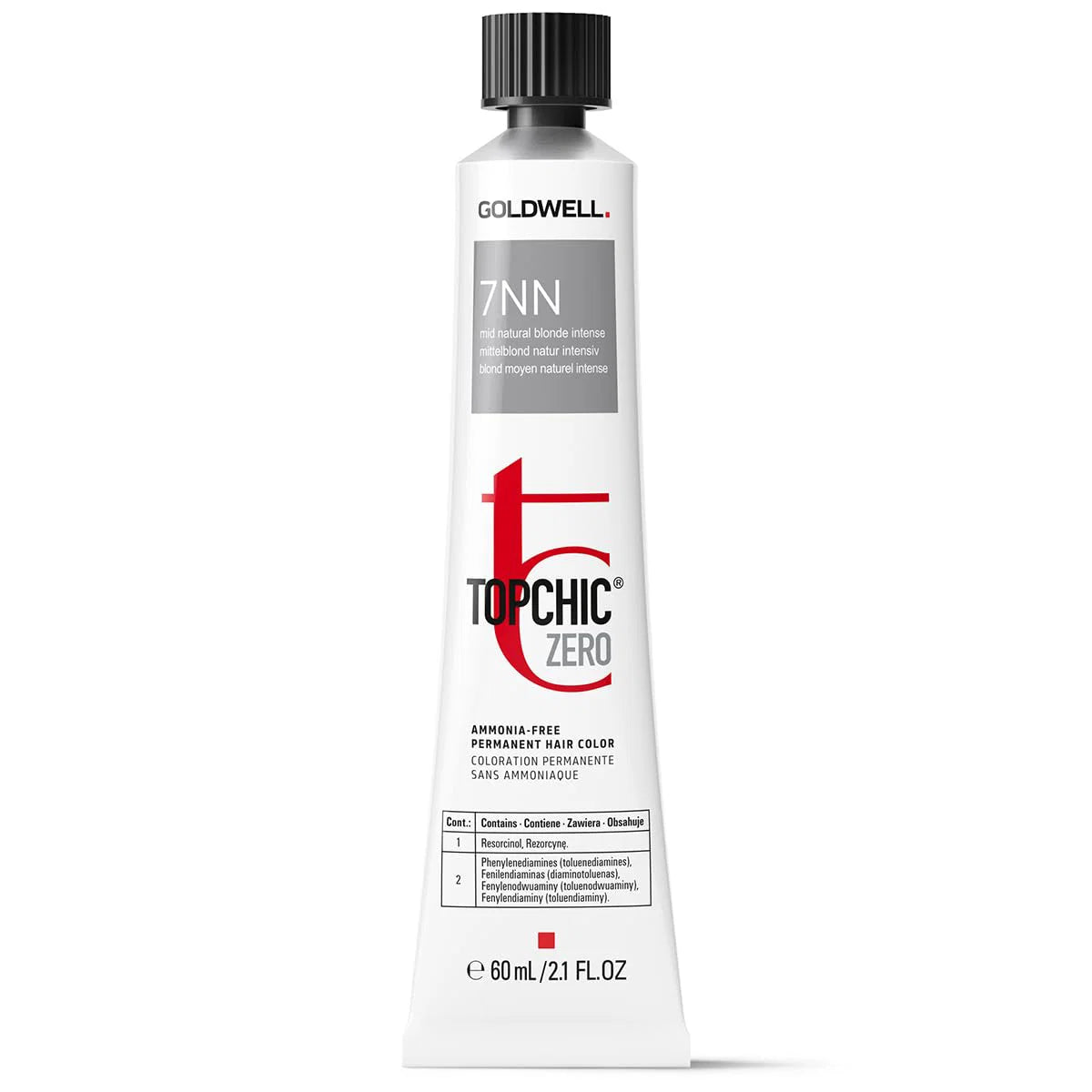 Goldwell, TopChic Zero, Ammoniakfri, Permanent hårfärg, 7NN Mid Natural Blonde Intense, 60 ml