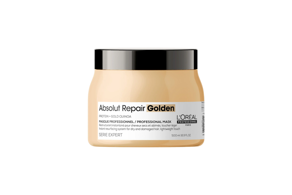 L'Oreal Professionnel, Serie Expert Absolut Repair Golden, Protein + Guld quinoa, Hårbehandlingskräm mask, Omedelbar ytbehandling, 500 ml