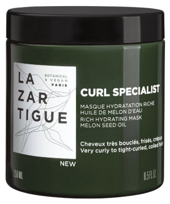 Lazartigue, Curl Specialist, Hårbehandlingskräm mask, Hydrering, 250 ml