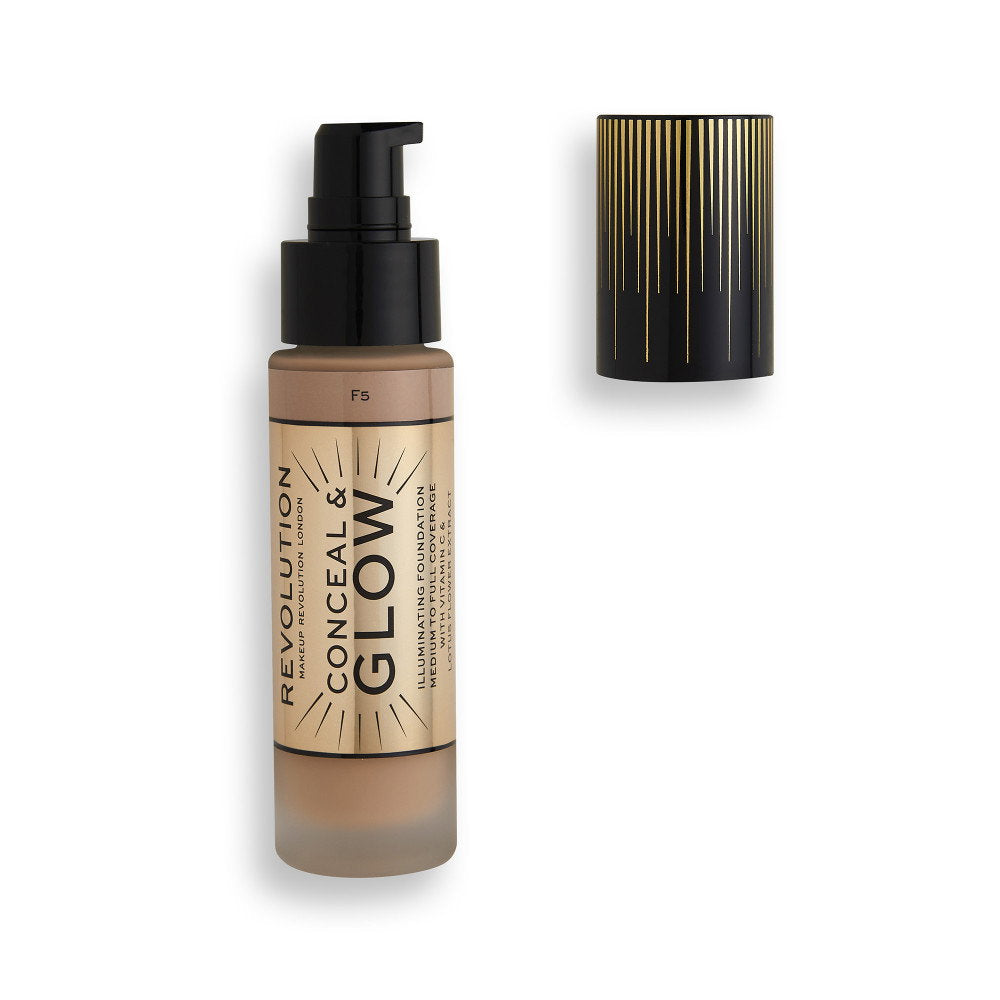 Makeup Revolution Conceal & Glow Foundation F5, 23 ml