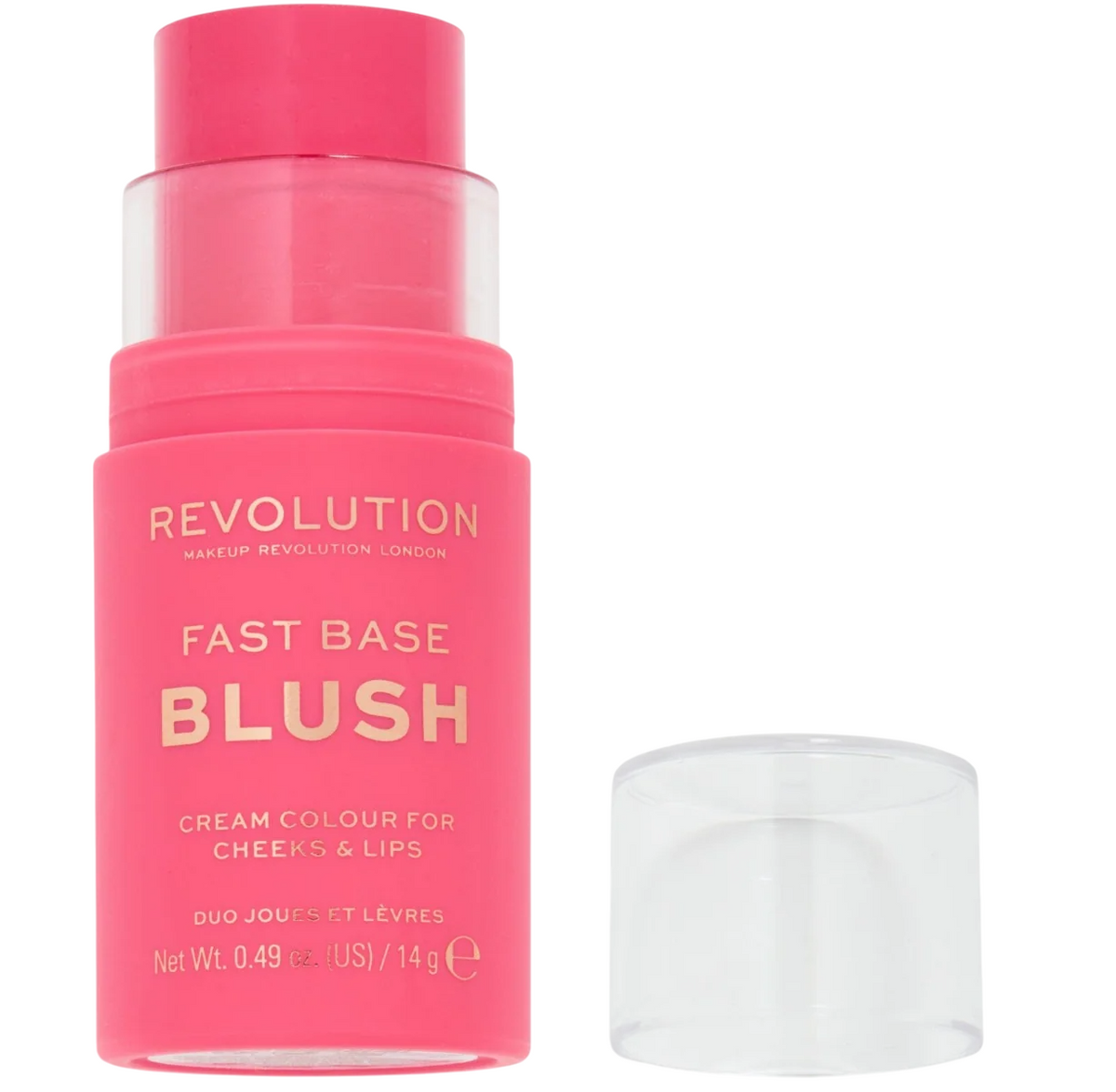 Makeup Revolution, Fast Base, Rougestick, Ros, 14 g