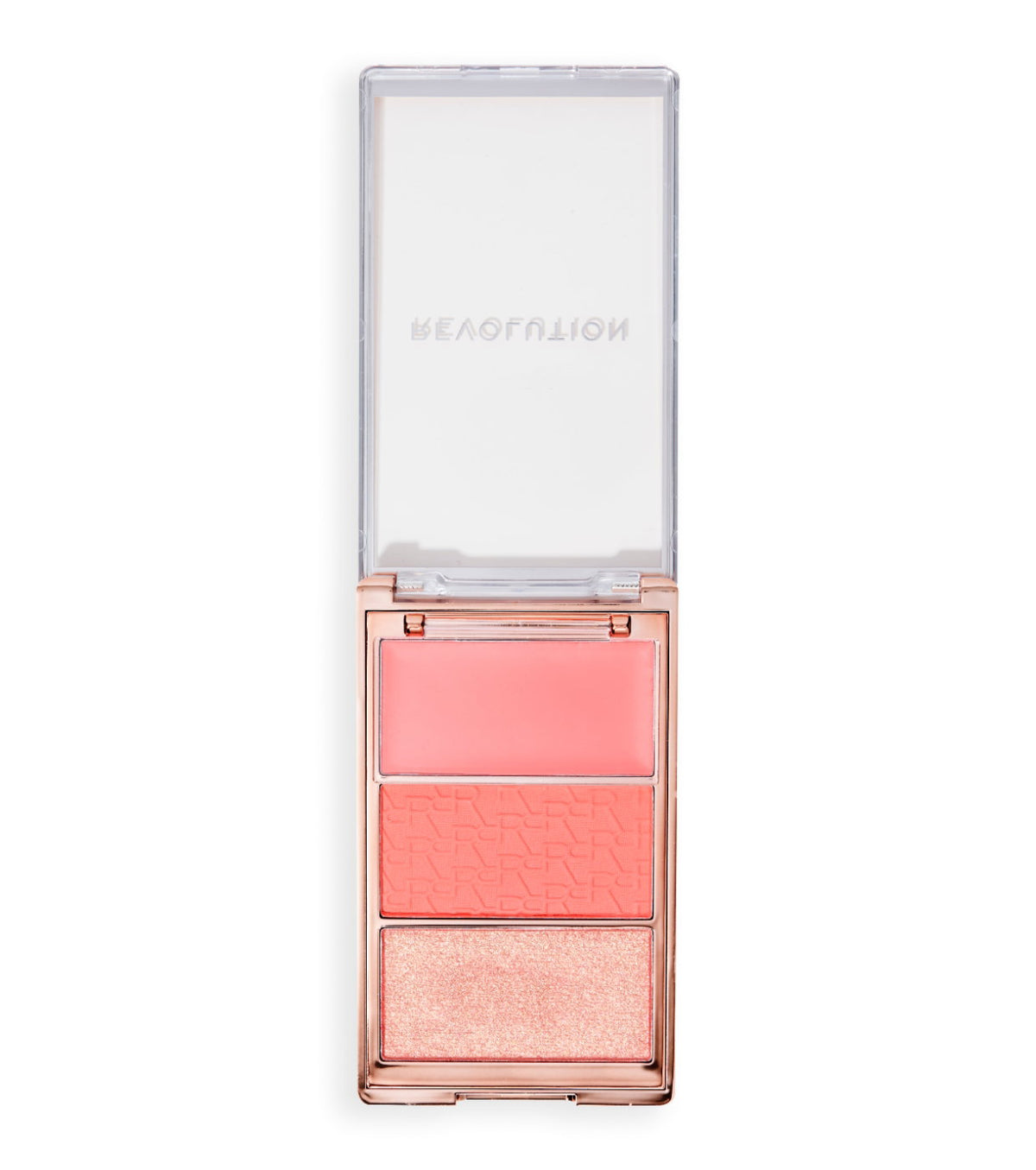 Makeup Revolution, Icon Blush, Vegan, Matt, Rouge- och highlighterpalett, Authentic Peach, 11.5 g