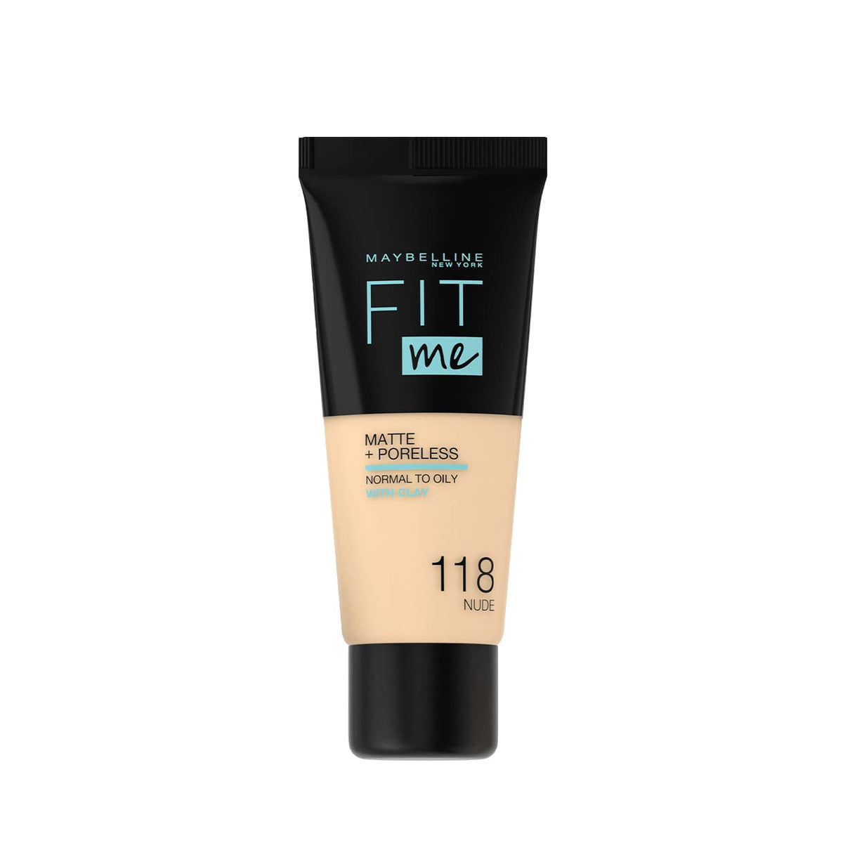 Maybelline, Fit Me Matte + Poreless, Flytande foundation, 118, Naken, 30 ml