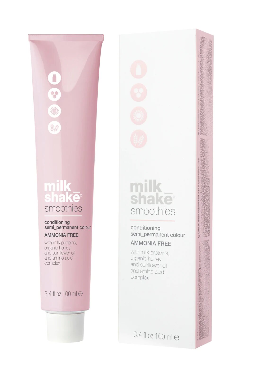 Milk Shake, Smoothies, Ammoniakfri, Semi-permanent hårfärg, 4.44C , 100 ml