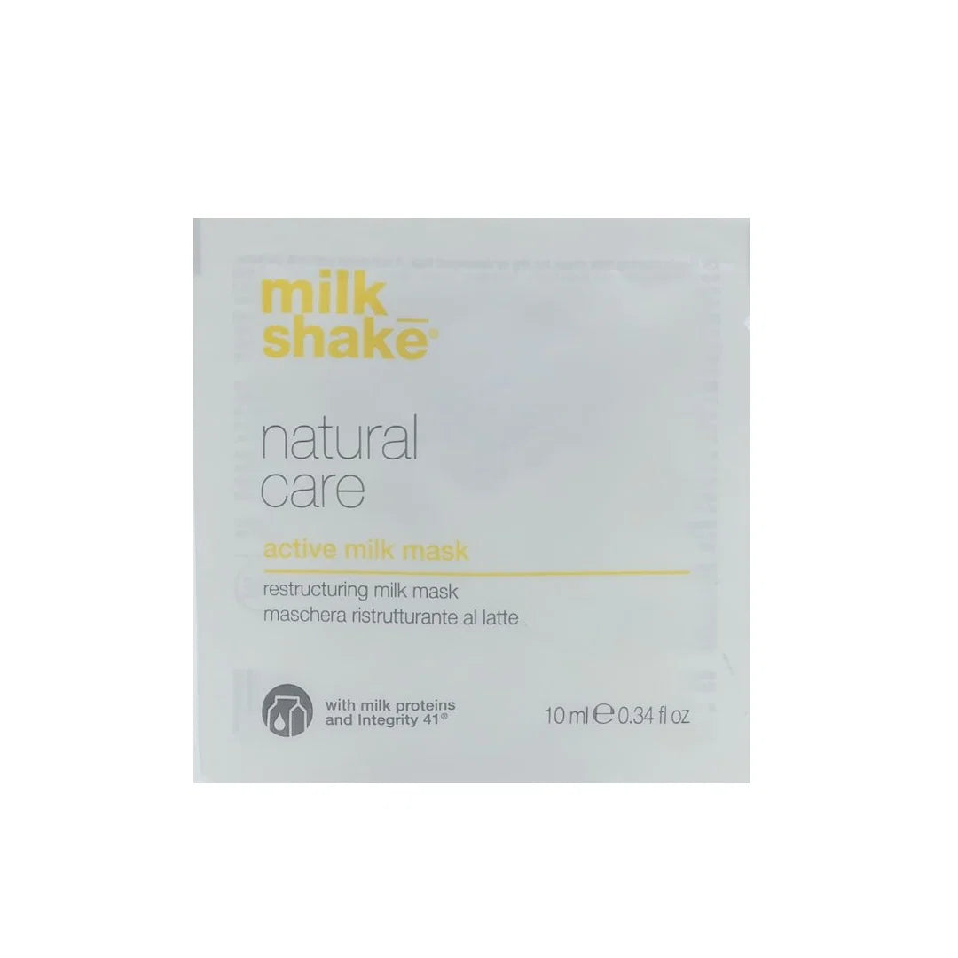 Milk Shake, Natural Care Active Milk, Hårbehandlingskräm mask, För färgskydd, 10 ml