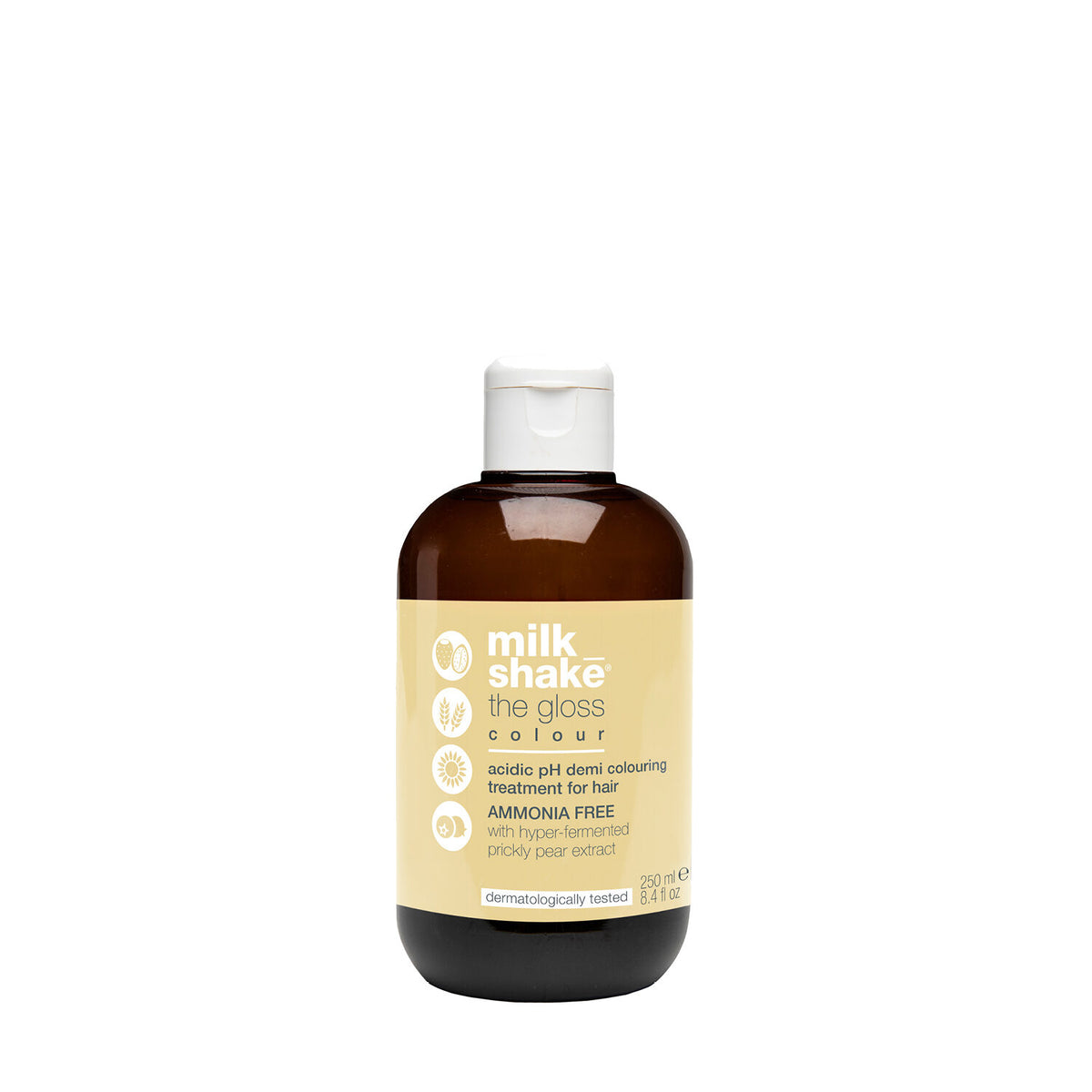 Milk Shake, The Golss Acidic pH, Semi-permanent hårfärg, 4 Castano, 60 ml