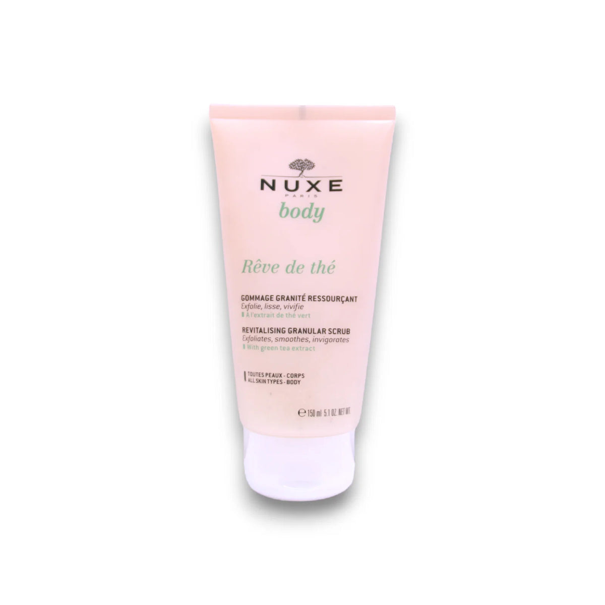 Nuxe, Reve de The, Vegan, Revitalisering, Kroppsskrubb, 150 ml