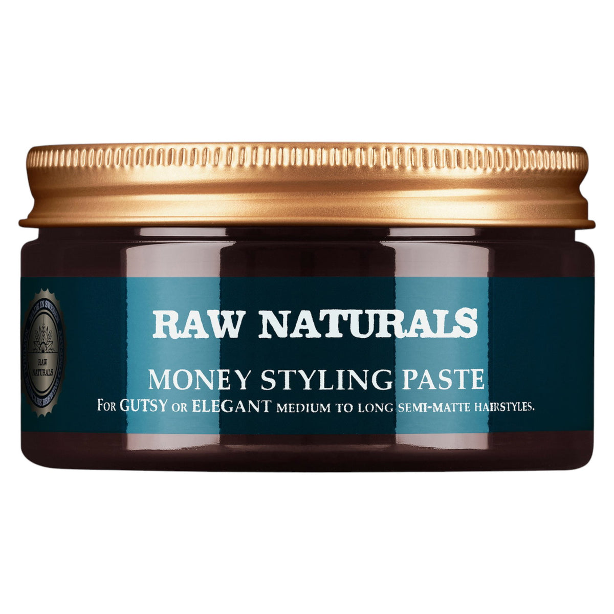 Raw Naturals, Money Styling, Parabenfri, Hårstylingspasta, Fast grepp, Medel till hög, Hår, 100 ml