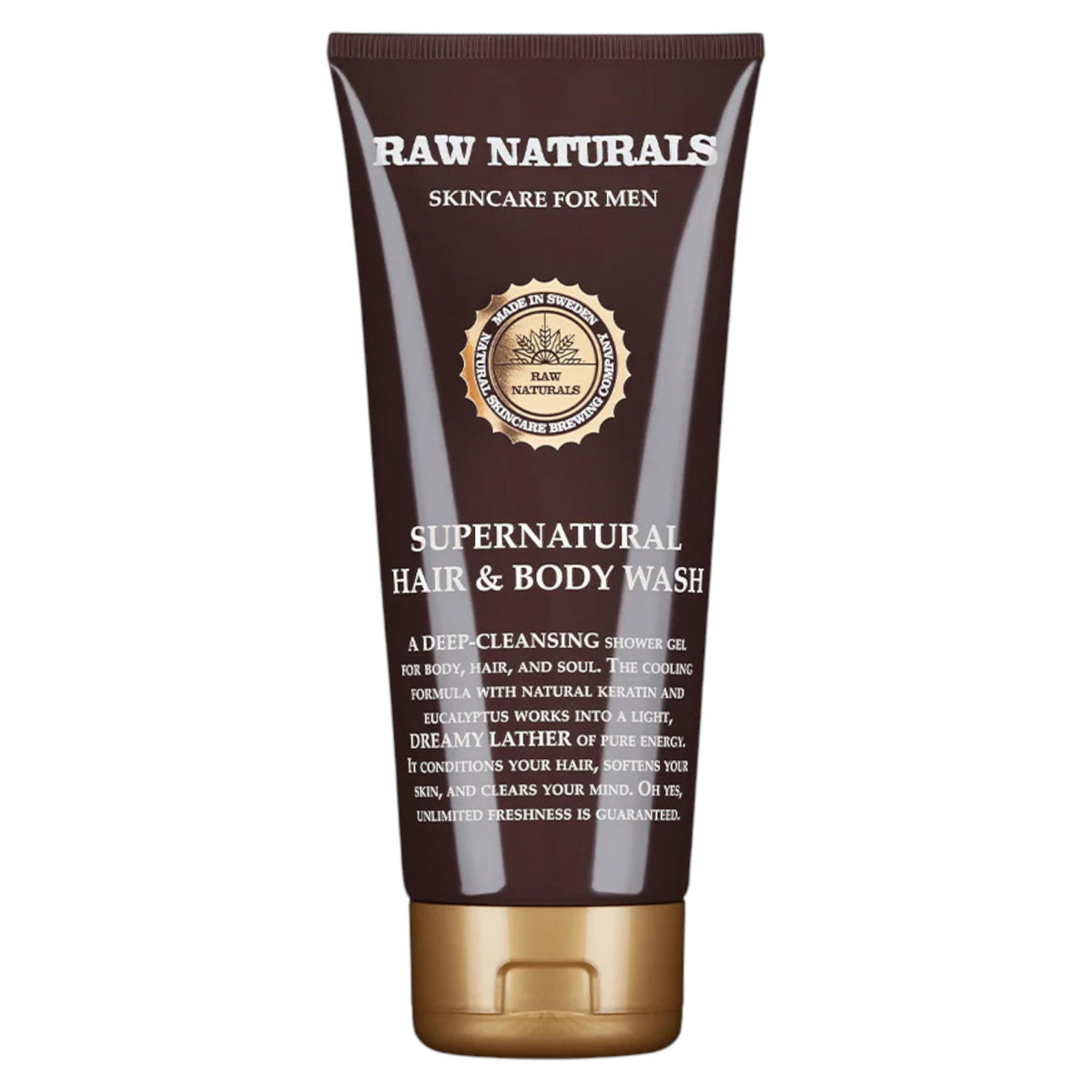 Raw Naturals, Supernatural, 100% vegansk, Hårschampo, balsam & duschgel 3-i-1, 200 ml