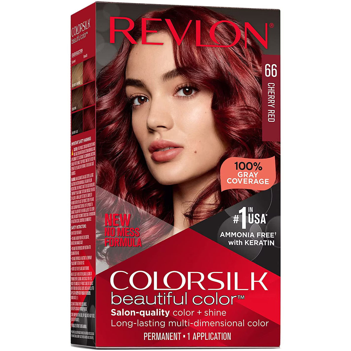 Revlon, Colorsilk, Permanent hårfärg, 66 Cherry Red, 130 ml