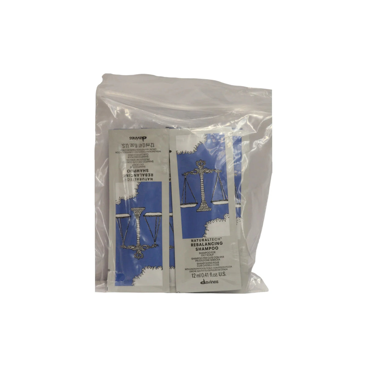 Set, Davines, NaturalTech, Hårschampo, Rebalancing, 12 st, 12 ml