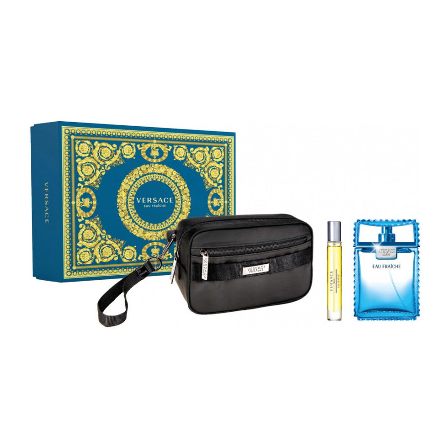 Set Versace: Eau Fraiche, EDT For Men, 100 ml + Eau Fraiche,  10 ml + Versace, GWP Textile Pouch, Black