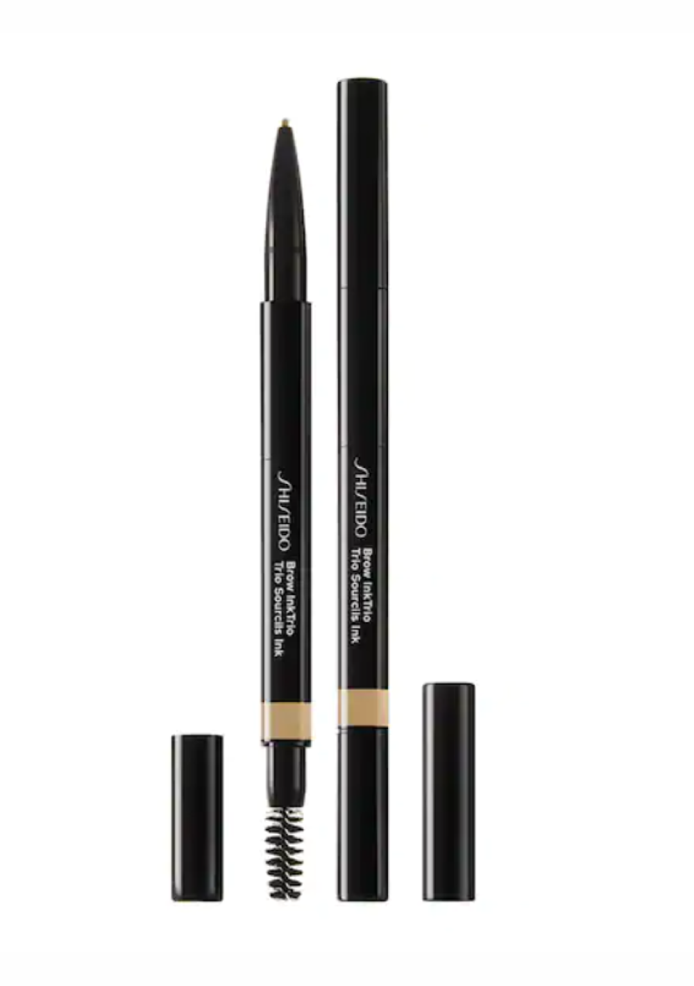 Shiseido, Brow Ink Trio, Ögonbrynskräm penna & borste 2-i-1, 02, Mullvadsgrå, 0.31 g