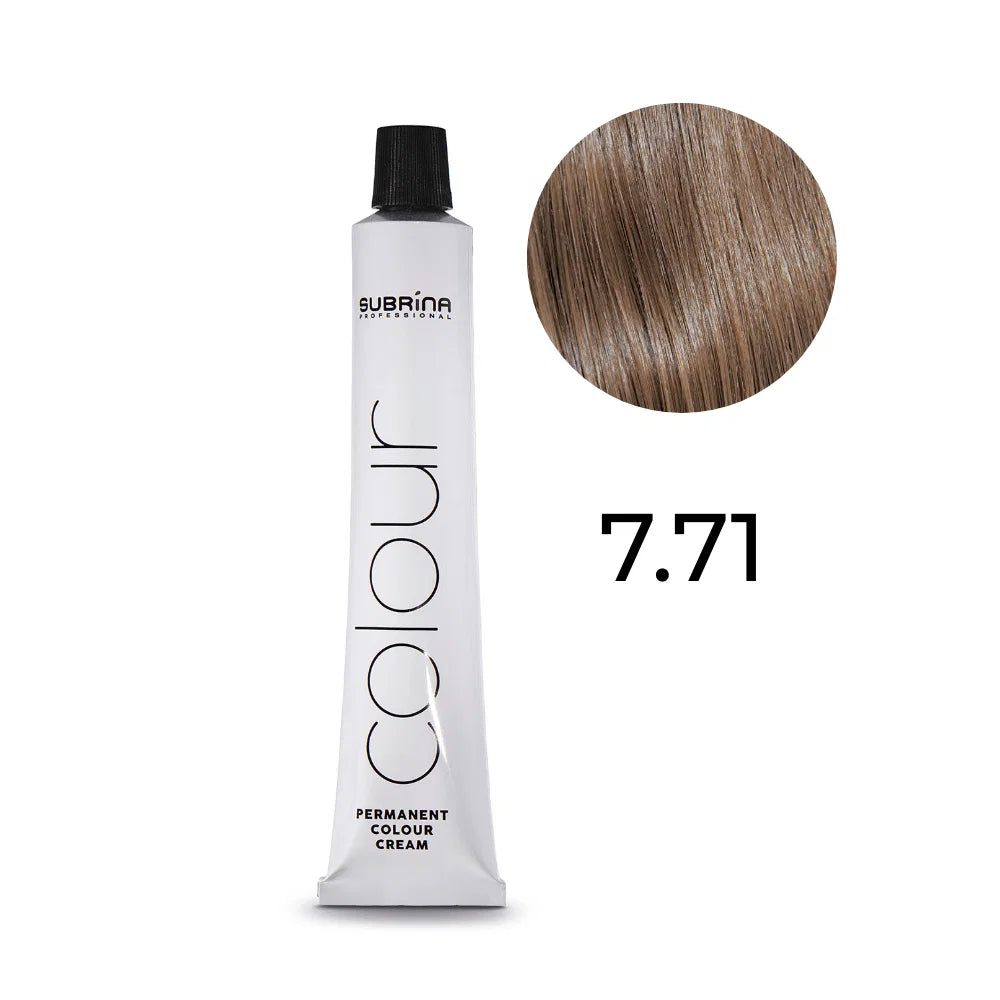 Subrina Professional, Essential Colour, Permanent hårfärg, 7/71 Medium Ashy Chestnut Blonde, 100 ml