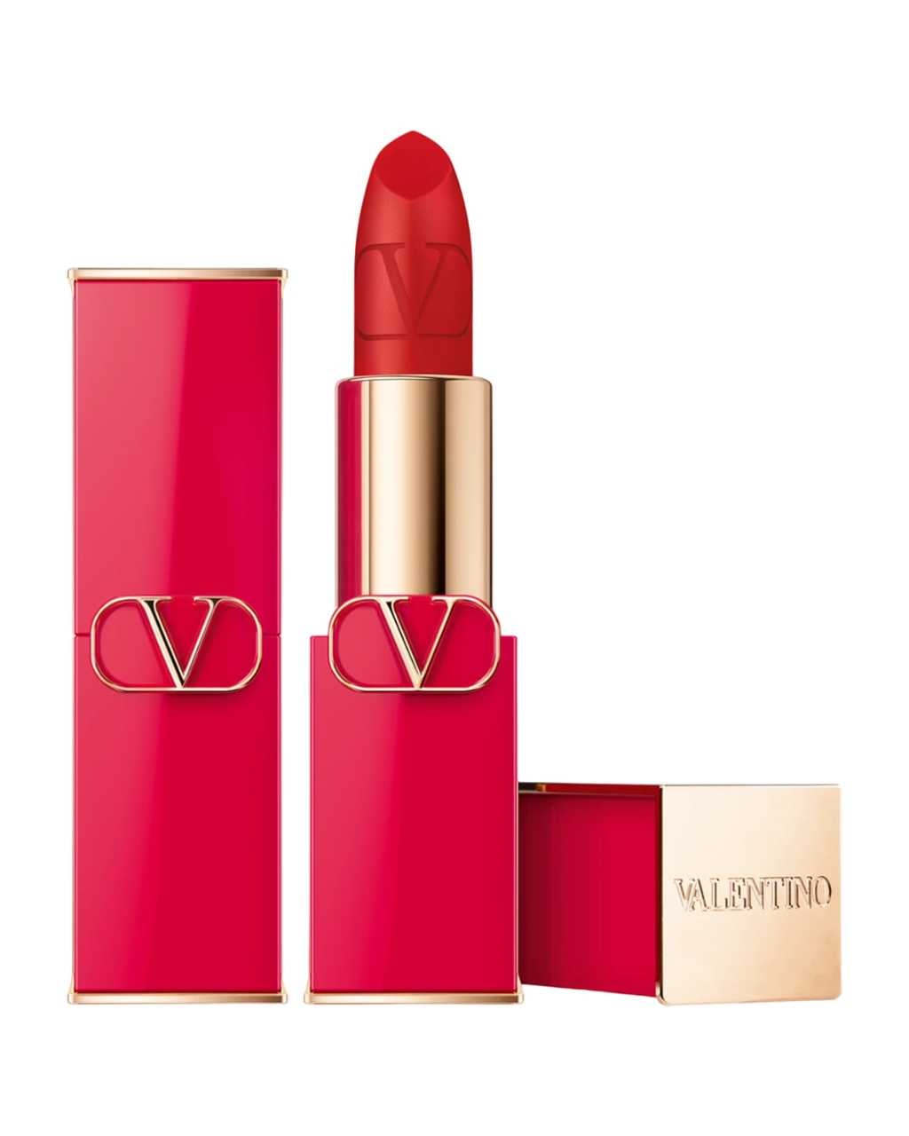 Valentino, Rosso, Matt, Krämigt läppstift, 211A, Påfyllningsbar, 3.5 g