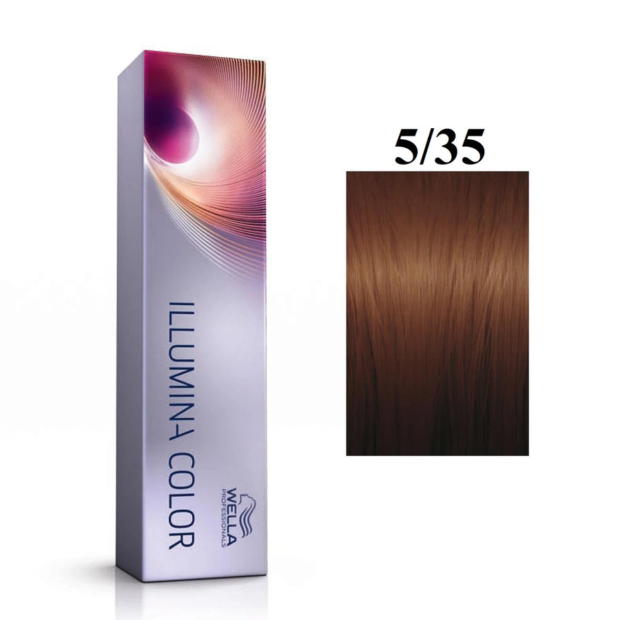 Wella Professionals, Illumina Color, Permanent hårfärg, 5/35 Light Chestnut Golden Mahogany, 60 ml