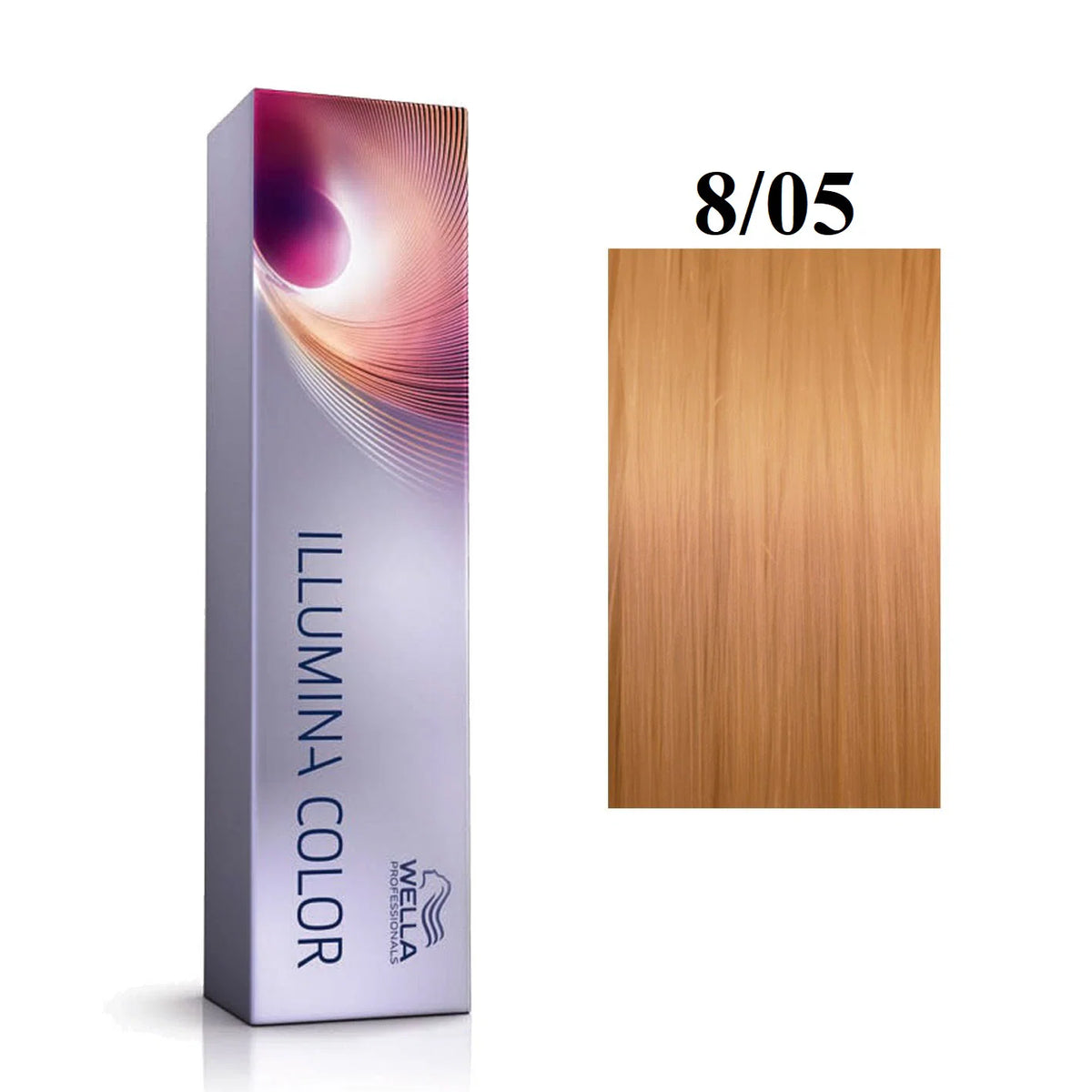 Wella Professionals, Illumina Color, Permanent hårfärg, 8/05 Light Blonde Natural Mahogany, 60 ml