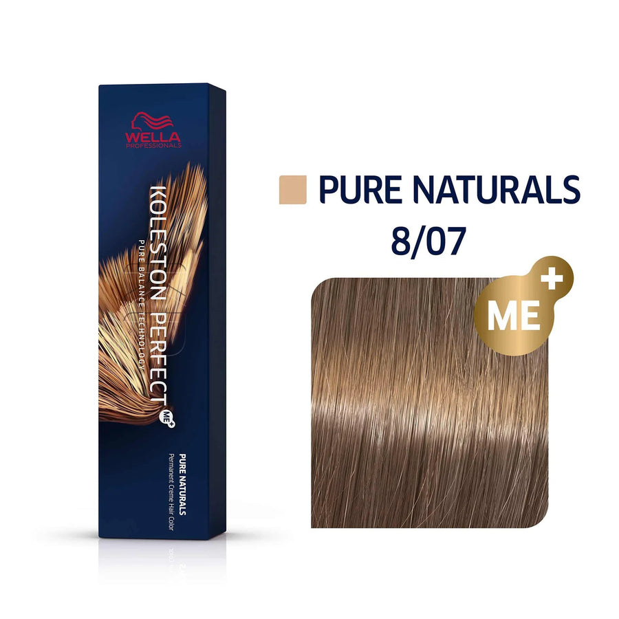 Wella Professionals, Koleston Perfect Me+, Permanent hårfärg, 8/07 Light Blonde Natural Chestnut, 60 ml