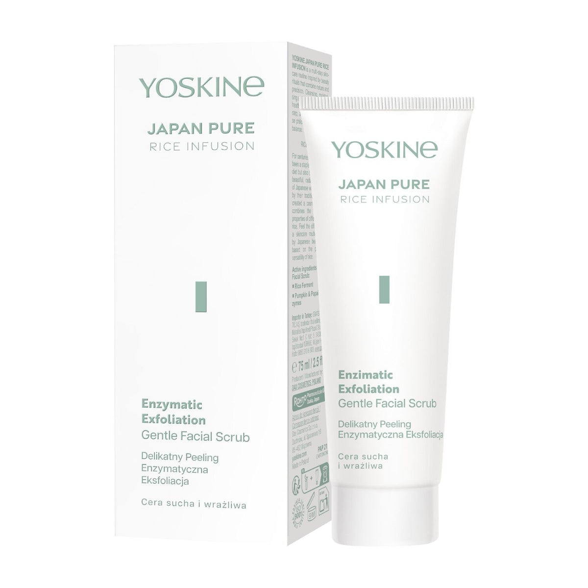 Yoskine, Japan Pure, Risinfusion, Exfolierande skrubb, 75 ml