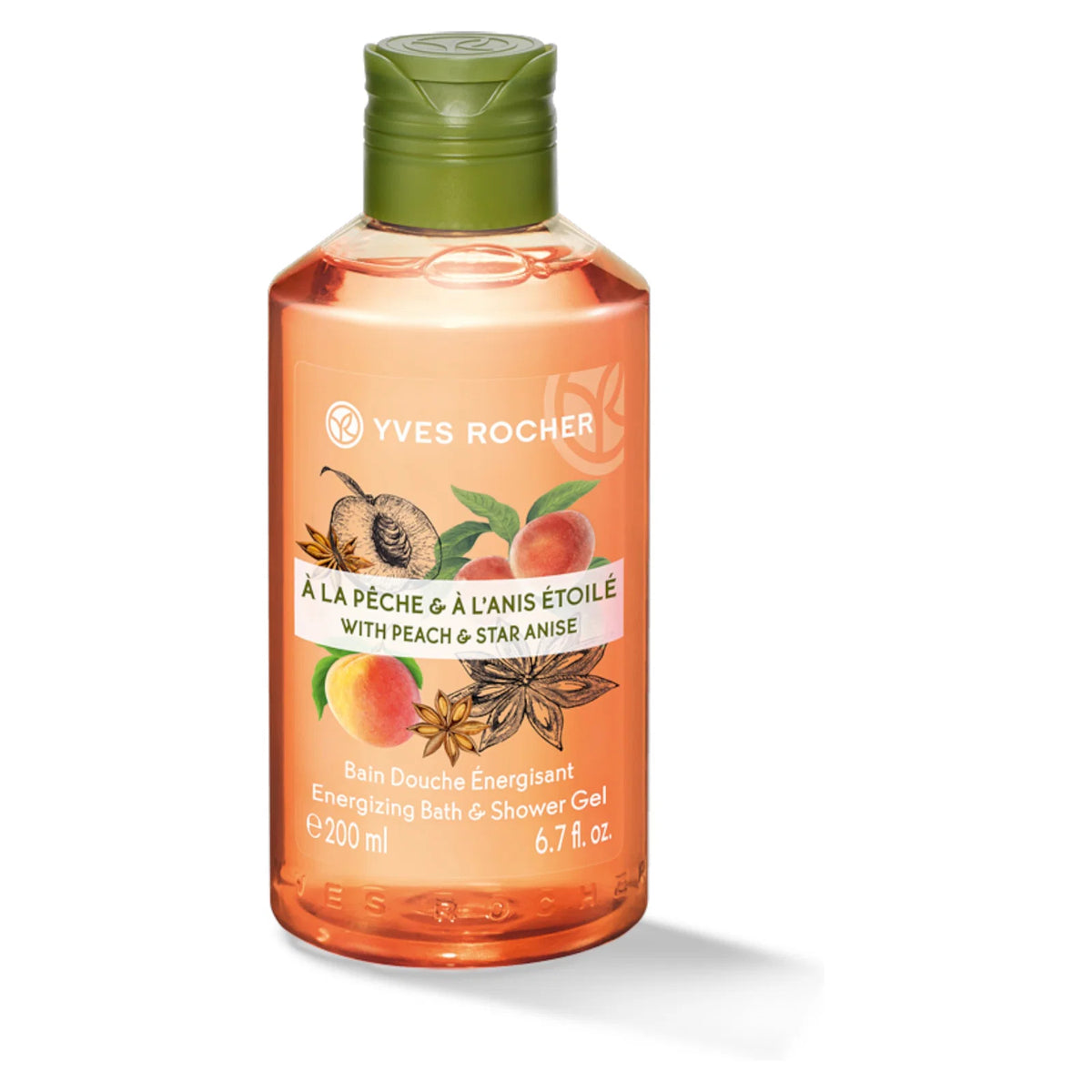 Yves Rocher, Peach Star Anise, Persika, Duschgel, Alla hudtyper, 200 ml